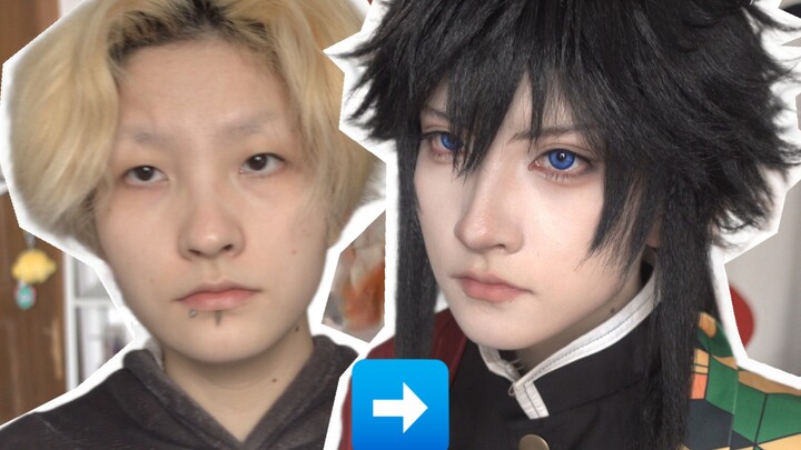 Modeling by me! No filters—natural Kyojuro Rengoku makeup tutorial