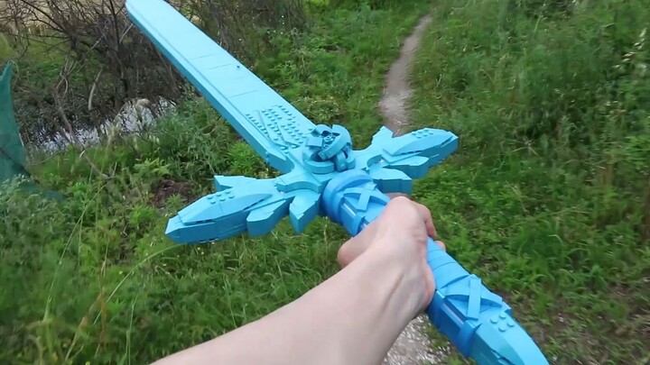 [ Sword Art Online ] First release on B station, make a blue rose sword with building blocks (Aotu C