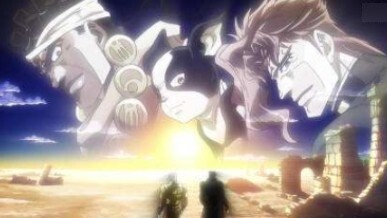 Jotaro travels back ten years to talk to the Stardust Crusaders