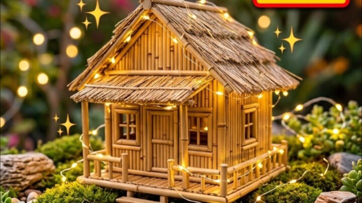 Watch Me Build a Tiny Bamboo House in 8 Satisfying Steps - Complete ASMR Series | From Bamboo Sticks