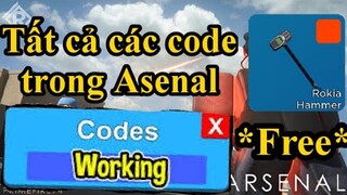 Tất cả các Code mới nhất trong Asenal và cái kết gặp thanh niên bắn như hack siêu hay - Asenal