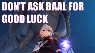 never pray to baal's statue for good luck with artifacts