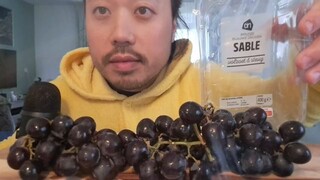 ASMR EATING SOUNDS - BLACK SABLE GRAPES (NO TALKING)