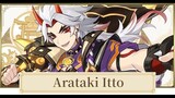 Arataki Itto Gameplay Showcase  Idle, E skill, Q Skill  Genshin Impact 2.3