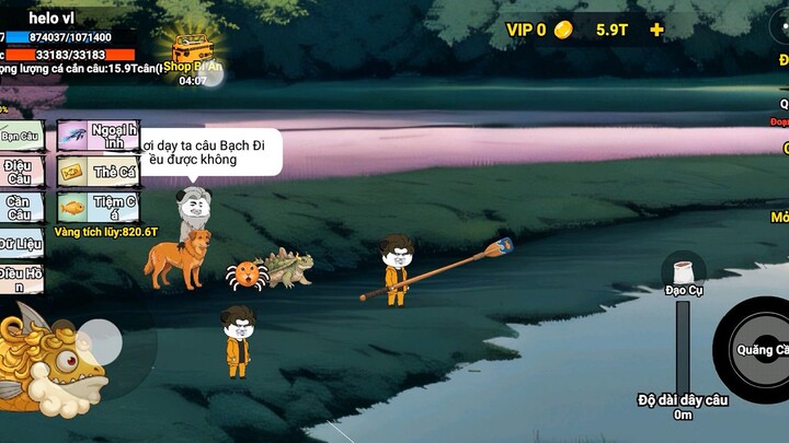 tes dam câu cá
