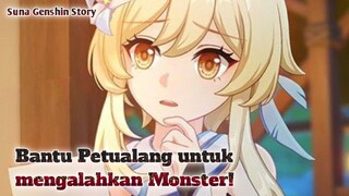 Kasian mereka ga bisa lewat karena di ganggu monster, Mari kita bantu! - Genshin Impact Story