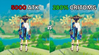 Atk Vs Crit! Best Build For Wanderer??{Genshin Impact}