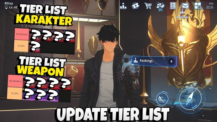 Update Tier List Hunter SSR & Weapon Jinwoo SR/SSR - Solo Leveling Arise Ditusi