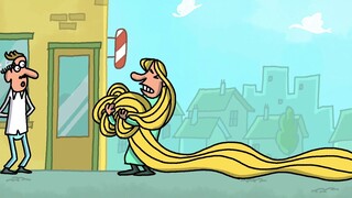 "Cartoon Box Series" can't guess the ending brain hole animation - how does Rapunzel cut her hair?