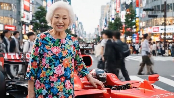 高能量九旬老太挑战“F1方程式赛车”