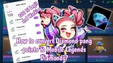 How to buy diamonds in mobile legends using points from Diamond pang app