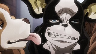 Jotaro among dogs VS Dio among sculptures