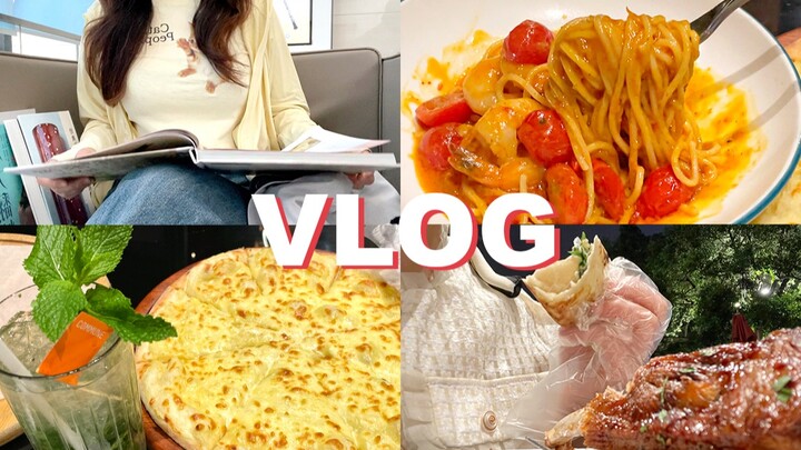 Vlog | No dieting—eat whatever you want! Crawfish cheese pasta and fruit waffles.