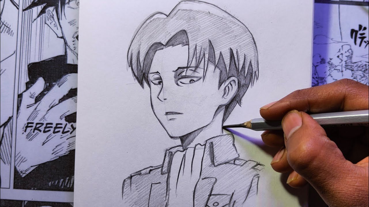 Learn How to Draw Levi from Attack on Titan Attack on Titan Step by Step   Drawing Tutorials