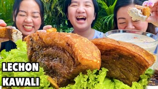 LECHON KAWALI BICOL EXPRESS MUKBANG | COLLAB W/ @John Aldrin Cases