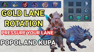 GOLD LANE ROTATION BUILD AND EMBLEM POPOL AND KUPA #Bilibili Rising Creator Training Camp