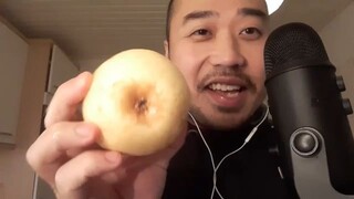 ASMR Eating Sounds -  Sweet & Juicy Golden Pear