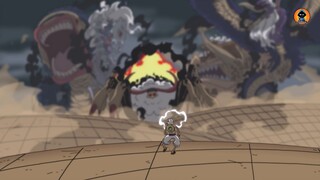 Hoạt hình tự làm của người hâm mộ One Piece nước ngoài: Gear Fifth Luffy đấu với Five Elders Saturn,