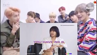 Bts Reaction on Lisa's speaking a Filipino Slangs❤️❤️||BangPinkeu