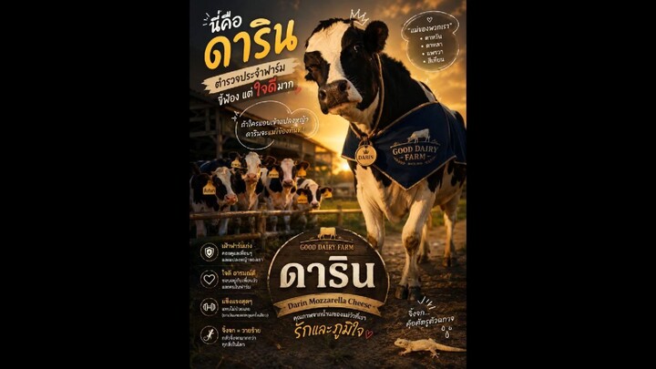 ดารินเป็นวัวที่กลัวจิ้งจกมากกว่าสัตวแพทย์! #กู๊ดแดรี่ฟาร์ม