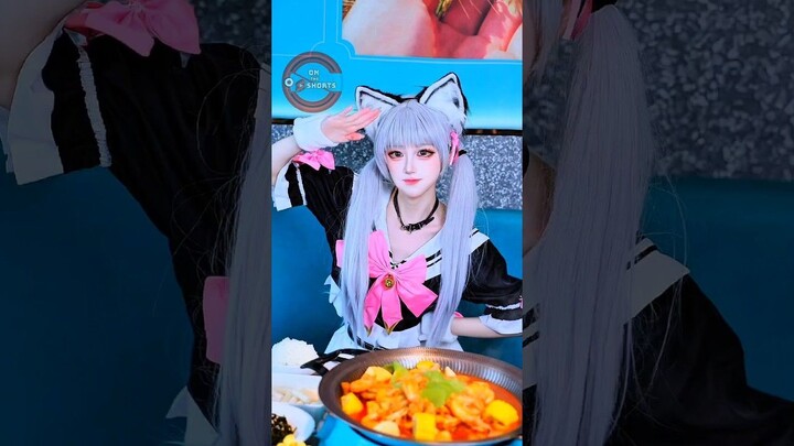 Cat Girl Dance So Cute  Cat Girl Cosplay #shorts