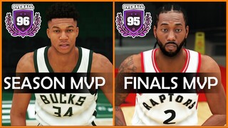 NBA season and finals MVP overalls in NBA 2K [2000 - 2019]