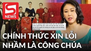 Hà Kiều Anh xin lỗi vì nhầm lẫn mình là công chúa triều Nguyễn