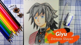 Demon Slayer | Giyu | Colored pencils