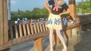 永远喜欢白裤袜！虽然夏天穿是有点热，但是它防晒诶！……染上你的颜色
