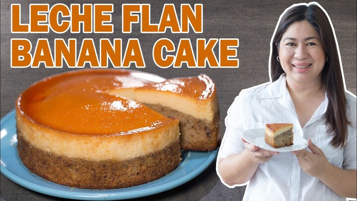 LECHE FLAN BANANA CAKE | Jenny's Kitchen