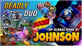 Deadly Duo! Johnson Best Build 2020 Gameplay by F R E A K Y | Diamond Giveaway Mobile Legends