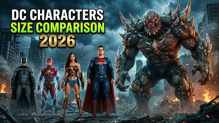DC's Most Iconic Characters Size Comparison