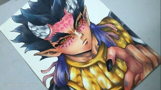 Drawing Zohakuten (憎珀天) from Demon Slayer (鬼滅の刃) | ASMR |