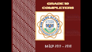 GRADE 10 Completers | BATCH 2019 - 2020