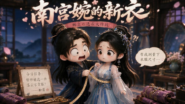 Fan‑art versi chibi: Gaun baru Nan Gong Wan