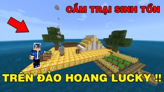 Mình Đã Thử Thách Sinh Tồn | TRÊN ĐẢO HOANG LUCKY BLOCK |  Trong Minecraft Pe..!!