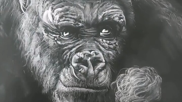 Sketsa kapur paling cemerlang oleh Maestro Lin Jinyong, benar-benar mencapai tingkat kesempurnaan ya