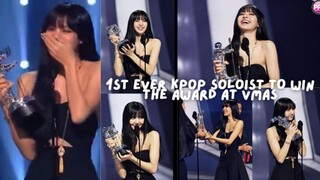 Lisa Wins Best Kpop Soloist - VMAs Award