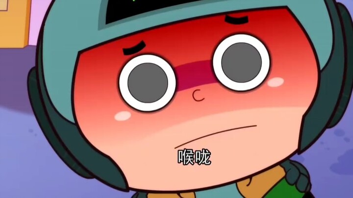 "Big Monster accidentally lost his memory and tried to strangle Little Monster's throat"