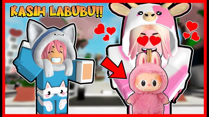 ATUN MENGHADIAHKAN LABUBU DADA PINK KEPADA SI MOMON !! MOMON KESENANGAN !! Feat @sapipurba Roblox