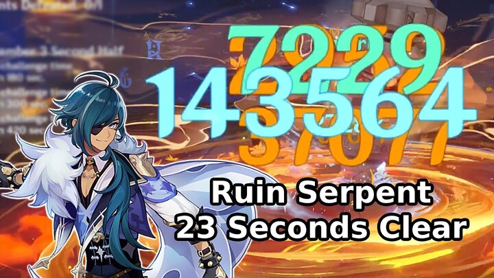 【Genshin Impact】Kaeya & Friends Melt the Ruin Serpent in 23 Seconds | 2.8 Spiral Abyss Floor 12