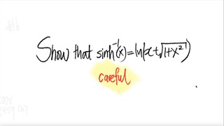 Show that ar sinh(x) = ln(x + √ (x^2+1))