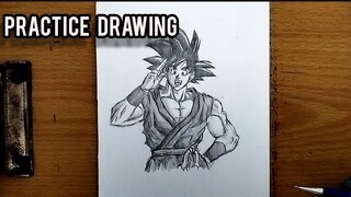 How I Draw ( Guko ) Dragon Ball character drawing.