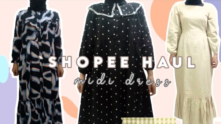 Shopee Haul - Midi Dress Ala Korean Style