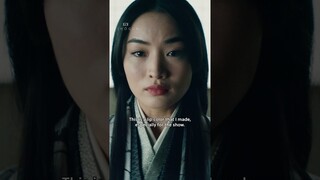 Anna Sawai transforms into Lady Mariko, wearing safflower lipstick made specifically for the show.