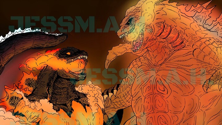【Godzilla】(Parody) When Godzilla Crimson appears, the wrong BGM is played