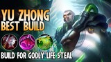 Yu Zhong Best Build | Top 1 Global Yu Zhong Build Guide | Yu Zhong Gameplay - Mobile Legends