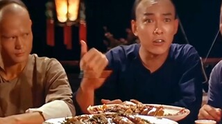 Inventory: Yuen Biao's eight delicious eating scenes, big mouthfuls of roasted pigeon, boiled chicke