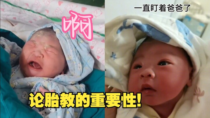On the importance of prenatal education! The moment the baby meets Dad right after being born is so 
