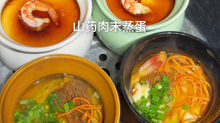 Trứng hấp thịt bằm khoai mỡ vẫn phải là món hấp mới đúng điệu, nước dùng thơm ngon, thịt mềm mịn, lạ